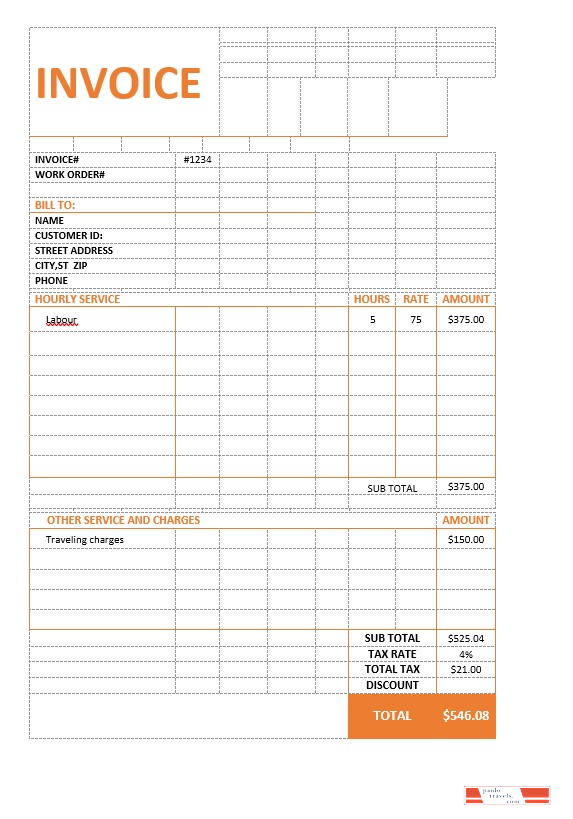 Consultancy Service Invoice Template PSD template